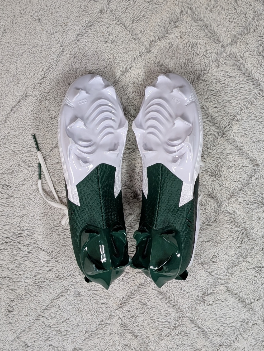 Nike Vapor Edge Speed 360 2 White Green Fir Football Cleats Mens 9 FQ4045-101 - Picture 6 of 7